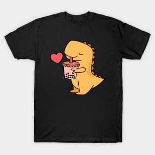 Boba Tea Rex - Cute Bubble Tea Dinosaur T-Shirt